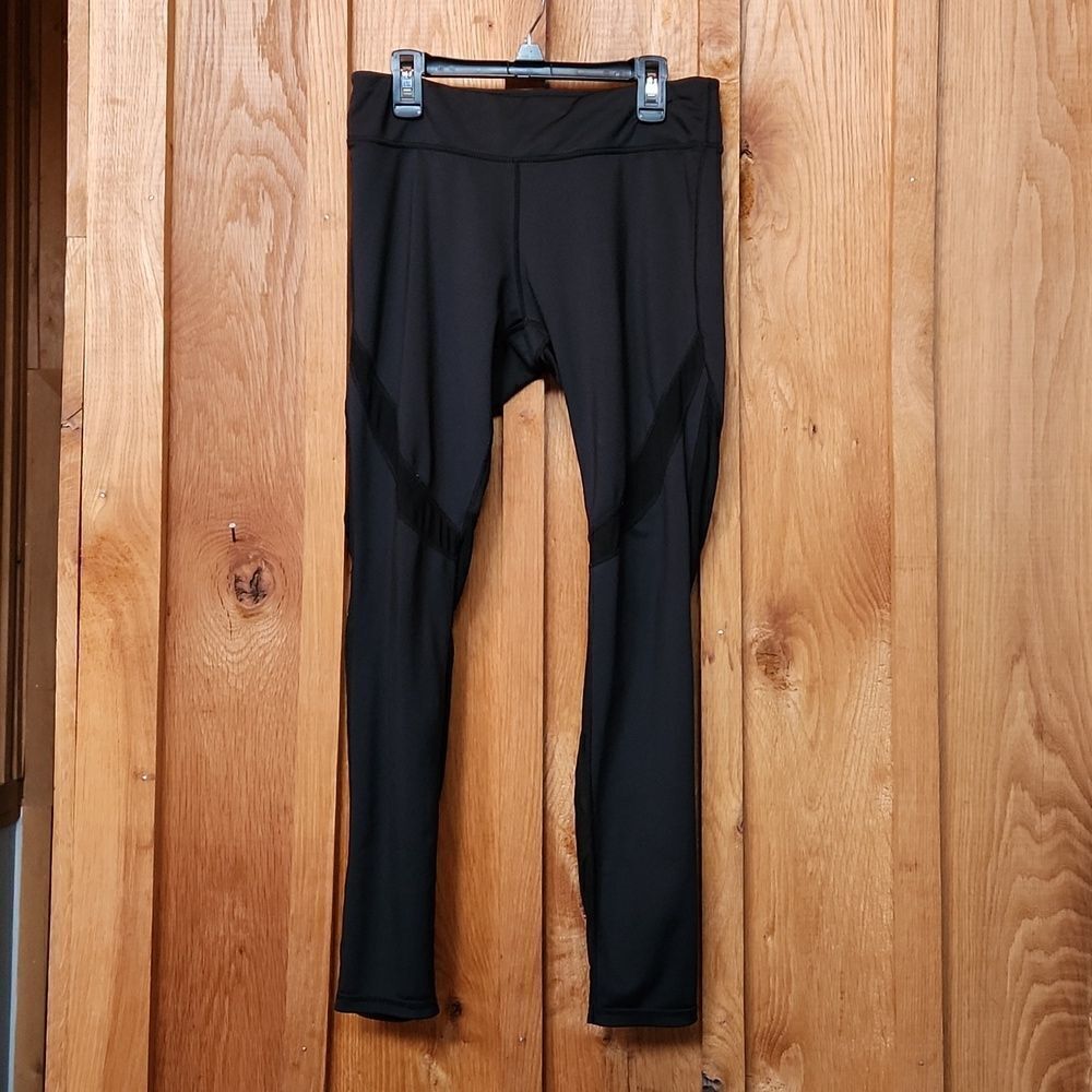 Marc Jacobs New York 7/8 Length Mesh Yoga Athletic Gym Leggings, Medium, Black